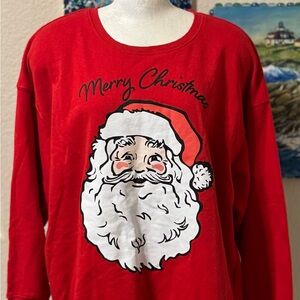 Cheerful Red Santa Christmas Sweatshirt